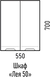 Corozo Шкаф навесной Лея 55 белый – фотография-6